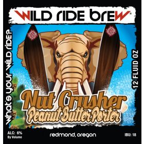Wild Ride Nut Crusher Peanut Butter Porter In Bottles - 6-12 Fl